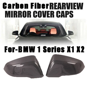 Karbon Fiber Yan ayna kapağı dikiz aynası Kapağı-BMW 1 Serisi X1 X2