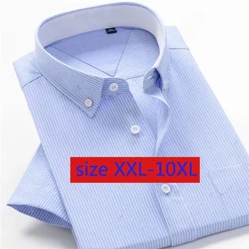 Kaus Pintar Lengan Panjang Kasual Longgar Pria Super Besar Baru Kotak-kotak Katun Kualitas Tinggi Ukuran Plus