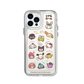 Kawaii Anime Sanrio Kuromi Mymelody Şeffaf telefon kılıfı için İphone13 12 11 Pro Max Xs Xr Her Şey Dahil Yumuşak Kabuk Anti-Fall