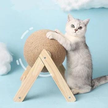 Kedi Scratcher Topu Kedi Oyuncak Yavru Sisal Halat Topu Kurulu Taşlama Pençeleri Oyuncak Kediler Scratcher Aşınmaya dayanıklı Pet Kedi Aksesuarları