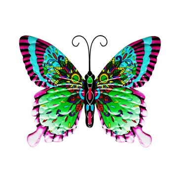 Kelebek Duvar Sanatı Süsleri Bahçe Dekoru 36.5*26*0.3 cm Bahçe malzemeleri üçgen kanca hediyeler ev dekorasyon için arka