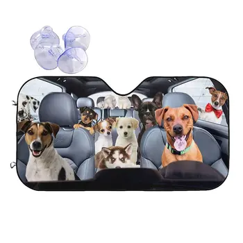 Kenaat Araba Ön Cam Güneş Gölge - Komik Köpek Araç Serin Tutmak için, pencere Güneşlik için Araba SUV Kamyon 30x55 inç