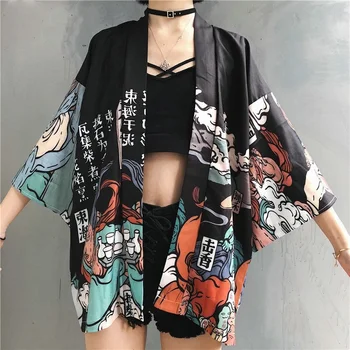 Kimono Kadın 2021 Japon Kimono Hırka Cosplay Gömlek Bluz Kadınlar İçin Japon Yukata Kadın Yaz Plaj Kimono FF1126