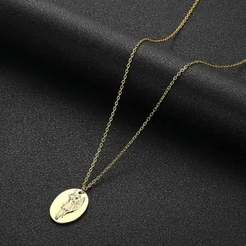 Kinitial Janeiro Paslanmaz Çelik Artemis Kolye * Koleksiyon Madalyon El Kabartmalı Kolye Kolye Toplu Kız Arkadaşı Göndermek
