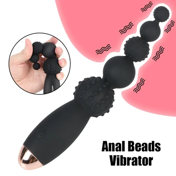 Klitoris Stimülatörü Anal Boncuk Vibratörler USB Şarj Anal Vibratör Prostat Masajı 8 modları Seks Oyuncakları Kadınlar İçin Erkekler