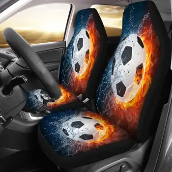 Komik Futbol / Basketbol Baskı Araba klozet kapağı seti Evrensel Otomatik Kirli Geçirmez Levha Oto koltuk koruyucusu Sürücü Ön Koltuk Kılıfı