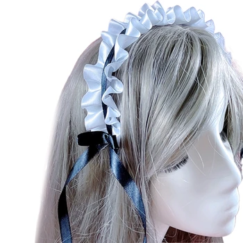 Komik pilili dantel kafa bandı zarif ilmek Hairbands kostüm malzemeleri