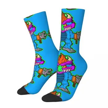 Komik Çılgın varis çorabı Erkekler için Gülümseme Hip Hop Harajuku Benim Pet Canavar Karikatür Mutlu Dikişsiz Desen Baskılı Erkek Ekip Çorap