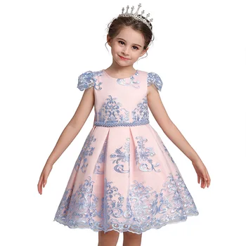Kontrast ıns kız elbise yaz çocuk elbise Prenses kek etek prenses etek bir saç yerine