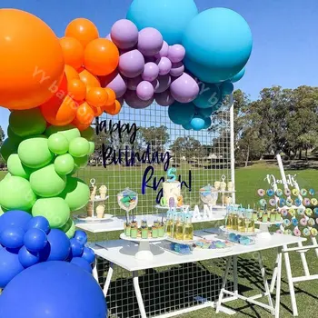 Küresel Macaron Mor Pastel Balonlar Garland Kemer Kiti Doğum Günü Düğün Cadılar Bayramı DIY Bebek Duş Yıldönümü Partisi Dekorasyon