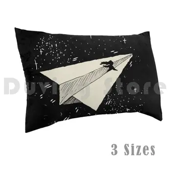 Kız Sürme Kağıt Uçak İle Yıldızlı Gökyüzü Yastık Kılıfı DIY 40x60 340 Kağıt Uçak Kağıt Uçak