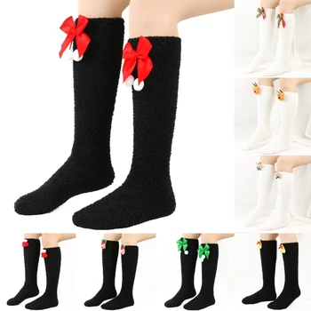 Kış Sıcak Slouch Bulanık Terlik Çorap Kadınlar İçin Düz Renk Uyku Termal Çorap