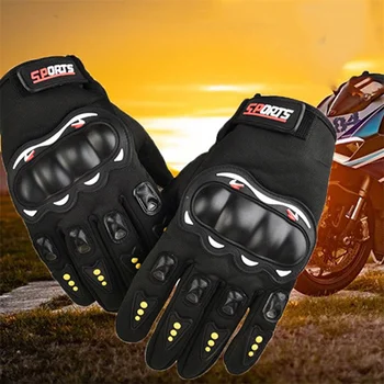Kış motosiklet eldivenleri Nefes Tam / Yarım Parmak yarış eldivenleri Açık Spor Sürme erkek motosiklet eldivenleri