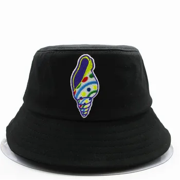 LDSLYJR kabuklu nakış pamuk Kova Şapka Balıkçı Şapka açık seyahat şapka güneşlikli kep Şapka erkekler ve Kadınlar için 214