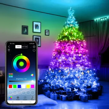 LED dize ışık RGB kızılötesi Bluetooth ontroller noel ağacı ışık ev tatil veranda yatak odası dekoratif yeni yıl lambası