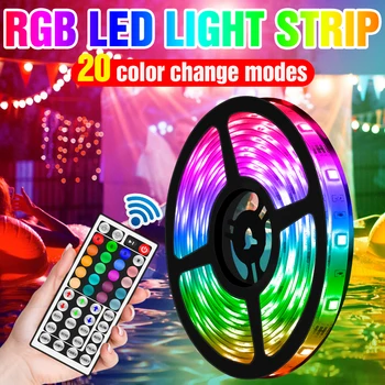LED şerit RGB Neon ışıkları noel dekorasyon şerit su geçirmez esnek Led bant ev partisi atmosferi süslemeleri diyot lambaları