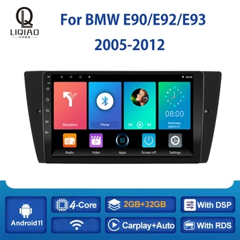 LIQIAO Araba Radyo BMW E90 E91 E92 E93 3 Serisi 2005-2012 Carplay Multimidia Video Oynatıcı Navigasyon GPS Otomatik OBD Bluetooth BT