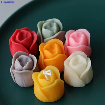 Lale Çiçek Mum Kalıp El Yapımı DIY Malzeme silikon kalıp Simülasyon Çiçek Kalıp Fondan Kek Çikolata Kalıp Düğün Dekor