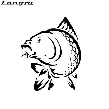 Langru Deniz Hayvan Balık Komik Araba Sticker Moda Dekorasyon Aksesuarları Araba Styling Jdm