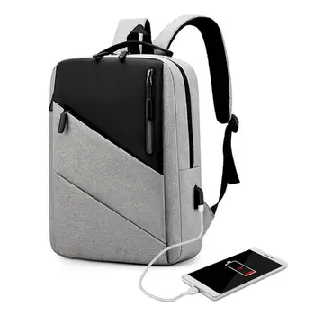 Laptop Sırt Çantası Anti Hırsızlık Laptop Sırt Çantası Su Geçirmez Kolej okul çantası Erkek iş dizüstü Sırt Çantası İle USB şarj portu