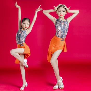 Latin Dans Performansı Sahne Kostüm Kızlar Yaz Salsa ChaCha Rekabet Giyim Takım Elbise Rumba Samba Günlük Uygulama Giyim YS2160