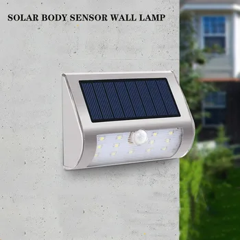 Led güneş enerjili hareket sensörü sensörlü ışık açık güneş duvar ışık bahçe dekorasyon için ışık gövde malzemesi Geçirimsiz çelik