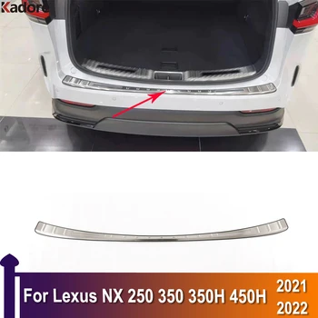 Lexus NX için 250 350 350H 450H 2021 2022 Dış Arka Tampon ped koruyucu Trim Kuyruk Bagaj ayak sürtme plaka koruması Paslanmaz Çelik