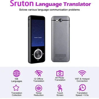 M9 Dil Çevirmen Cihazı Fotoğraf Çeviri Çevrimdışı Çevirmen 108 Dil Akıllı Çeviri İki Yönlü Ses Tercüman