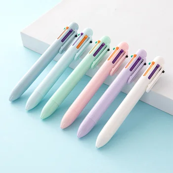 MOTARRO 1 Parça Sevimli 6 Renk Macaron Kalemler Renkli Tükenmez Kalem İşlevli Ofis Yaratıcı Kırtasiye Okul Malzemeleri
