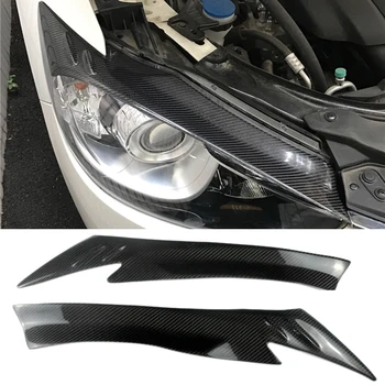 Mazda için CX5 2012-2016 B Stil Karbon Fiber ön ışık göz Kapağı arka Lamba kaş Trim 2 ADET Araba Aksesuarları