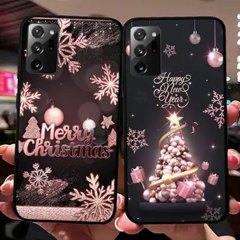 Merry Christmas Ağacı Geyik Telefon Kılıfı için Samsung Not 5 7 8 9 10 20 pro artı lite ultra A21 12 72