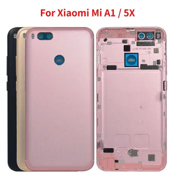 Mi 5X için Xiaomi Mi A1 Geri Pil Kapak İçin Arka Kapı Konut Adhensive Yedek Yedek Parça ile orijinal Dava 