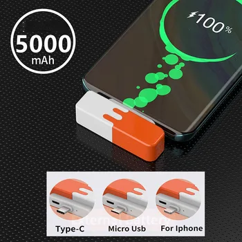 Mini Güç Bankası cep telefonu iPhone İçin Yedek harici taşınır pil Sevimli Powerbank Ücretsiz Kargo
