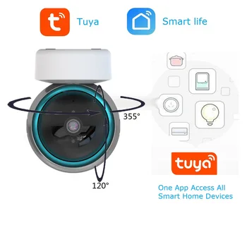 Mini Tuya Akıllı Yaşam 1080P IP Kamera 2MP Kablosuz WiFi Güvenlik Gözetleme CCTV Alexa Google Ev Asistanı Bebek Monitörü