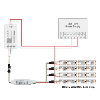 Mini sinyal amplifikatörü Tekrarlayıcı 3/4/8 kafa WS2812B WS2811 16703 SK6812 3Pin RGBIC Adreslenebilir LED Şerit Dize Modülü 5-24V