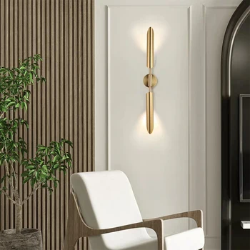 Minimalist Modern Sanat Altın Demir Boru G9 led duvar yatak odası için lamba Oturma Yemek Odası Koridor Başucu İskandinav Ev Kapalı Dekor