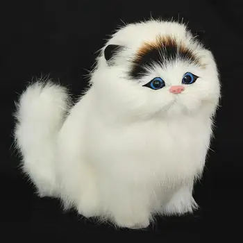 Miyav sesle Simülasyon Kedi Elektronik peluş Pet Bebek Taklit Hayvan Oyuncak Çocuk Sevimli Pet Oyuncak Model Hediye Fonksiyonu 
