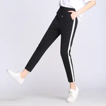 Moda Pantolon Bayan Sonbahar Kış 2023 Yeni Yüksek Bel Kadife Kalın harem pantolon Rahat Dış Giyim Sıcak Düz Pantolon Q15
