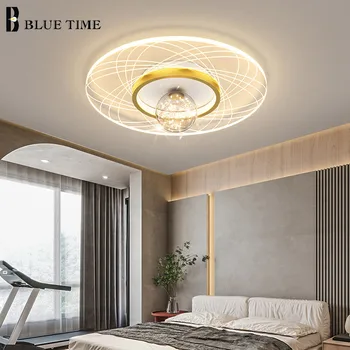 Modern yuvarlak LED tavan ışık oturma odası yatak odası çalışma koridor koridor ışık tavan lambası ev aydınlatma armatürleri siyah ve altın