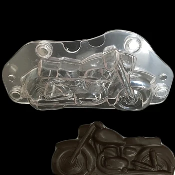 Moto Motosiklet Çikolata Kalıp Plastik Polikarbonat PC Autobike Şekilli Çikolata Moud Şeker Buz Jöle Yapma Kalıp