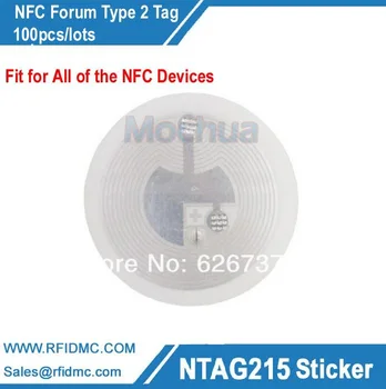 NTAG215 etiketi TagMo Ntag215 etiket, Ntag215 etiket NFC Forum type2 etiketi, NFC etiket 100 adet