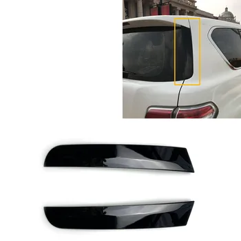 Nissan Patrol için Y62 2010 2011 2012 - 2018 Arka Cam Kanat Splitter Yan Spoiler Sticker Kapak Trim Araba Aksesuarları Siyah