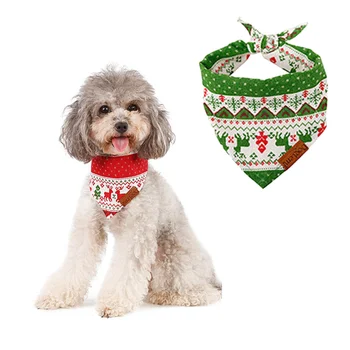 Noel Bandana Köpek Köpekler Kedi Pet Üçgen Elbise Scarfbandanas Kostüm Yaka Doğum Günü Çocuk Kıyafet 