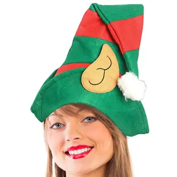 Noel Elf Şapka dokunmamış Noel Elf Şapka Noel Partisi Şapka Festivali Dekor Sahne Yeni Yıl Parti Malzemeleri