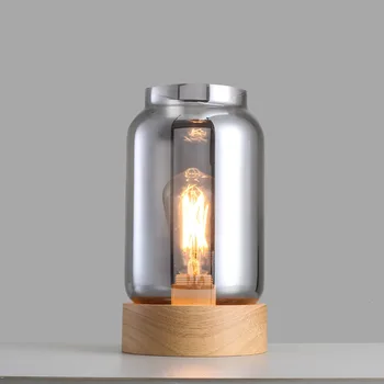 Nordic ışık cam abajur masa lambası led modern gece lambası