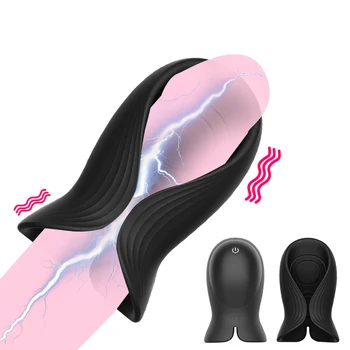 OLO Glans Vibratör Penis Eğitmen 12 Modları Erkek mastürbasyon için seks oyuncakları Erkekler için Penis Extender Gecikmeli Boşalma