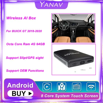 Octa Çekirdek Carplay Kablosuz Aı Kutusu Çift Bluetooth Android BUİCK GT 2018-2020 İçin Oto Araba Radyo Multimedya Oynatıcı Akıllı Kutusu HDMI