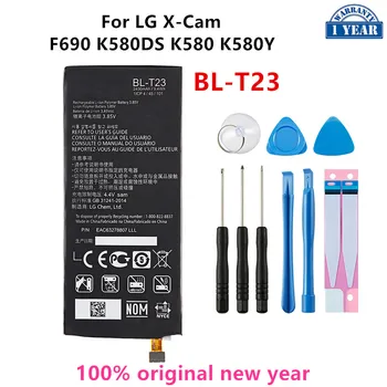 Orijinal BL - T23 2430mAh Pil İçin LG X Cam X-Cam XCam F690 K580DS K580 K580Y BL T23 Cep telefonu Pilleri + Araçları