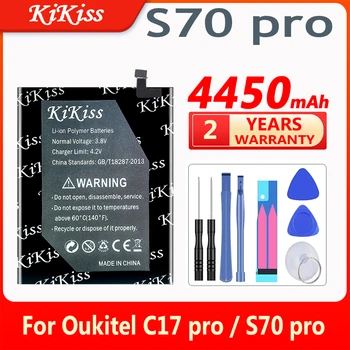 Orijinal KiKiss 4450mAh şarj edilebilir pil Oukitel C17 Pro / C17pro / S70 Pro / S70pro