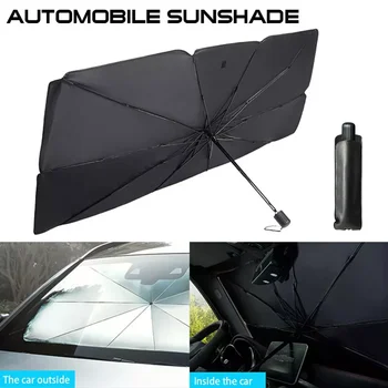 Otomotiv iç Araba şemsiye araç ön camı Kapak UV Koruma Güneş Gölge Ön Cam İç Koruma Katlanır şemsiye
